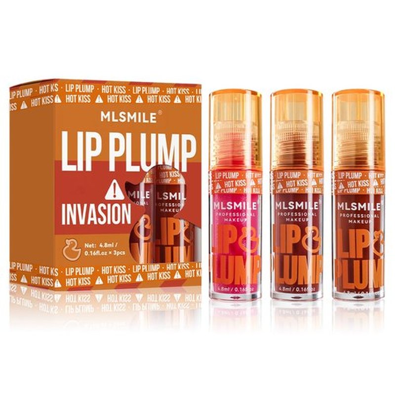 Tiejdhr Plumping Lip Gloss, High Pigment No Sticky Sexy Lip Gloss, Hydrating Lip Oil Lip Glaze, Lip Balm For Women, Shining Korean Clear Plumping Lip Gloss, Make Lips Fuller Vegan Lip Makeup(Set B)