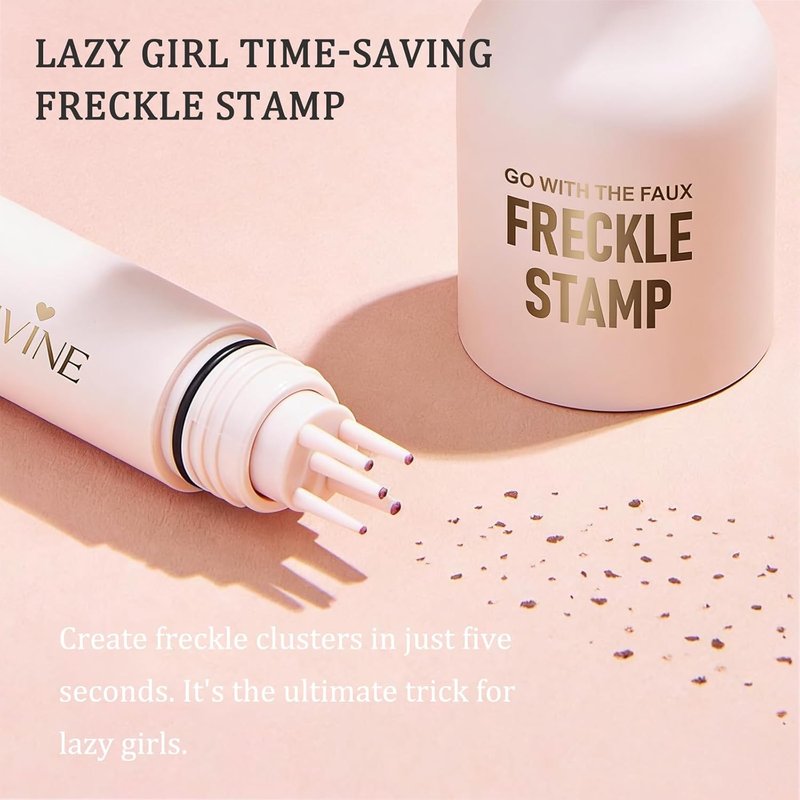 Faux Freckle Stamp Pen - Waterproof, Long-Lasting Freckle Makeup Tool | Medium 5-Point Design for Natural Sunkissed Look