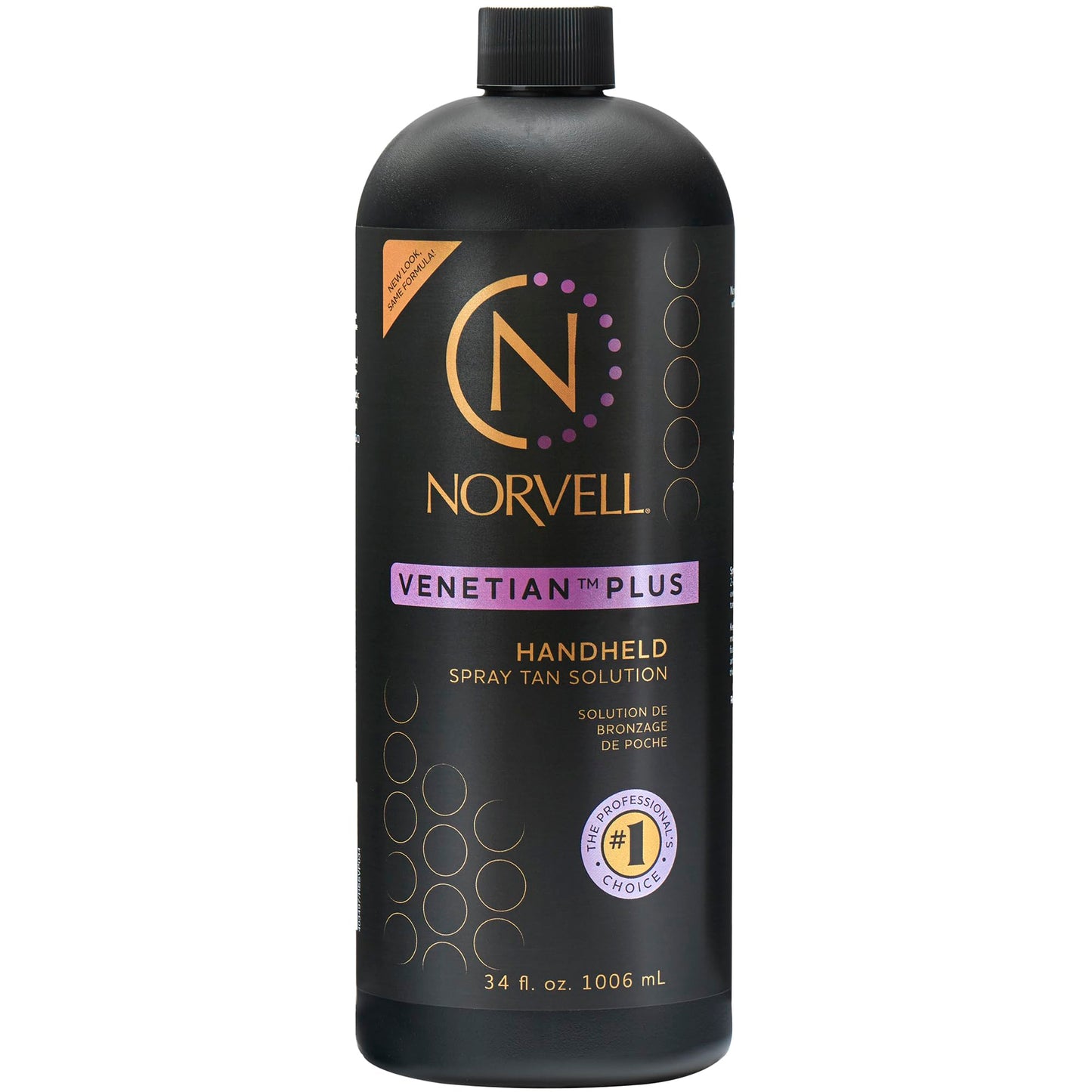 Norvell Premium Spray Tan Solution Venetian Plus 34 fl oz – Professional Sunless Tanning Formula for Deep Natural Bronze Glow, Streak-Free, Fast-Drying, Long-Lasting Color