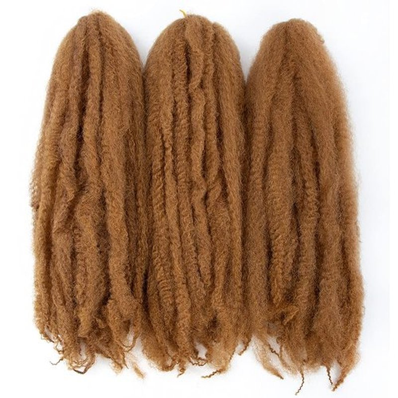 Ayana Marley Hair 3 Packs Marley Twist Braiding Hair Marley Braiding Hair For Faux Locs Crochet Hair 24Inch Long Afro Synthetic Hair Extensions (24 inch-3 pack, 27#)