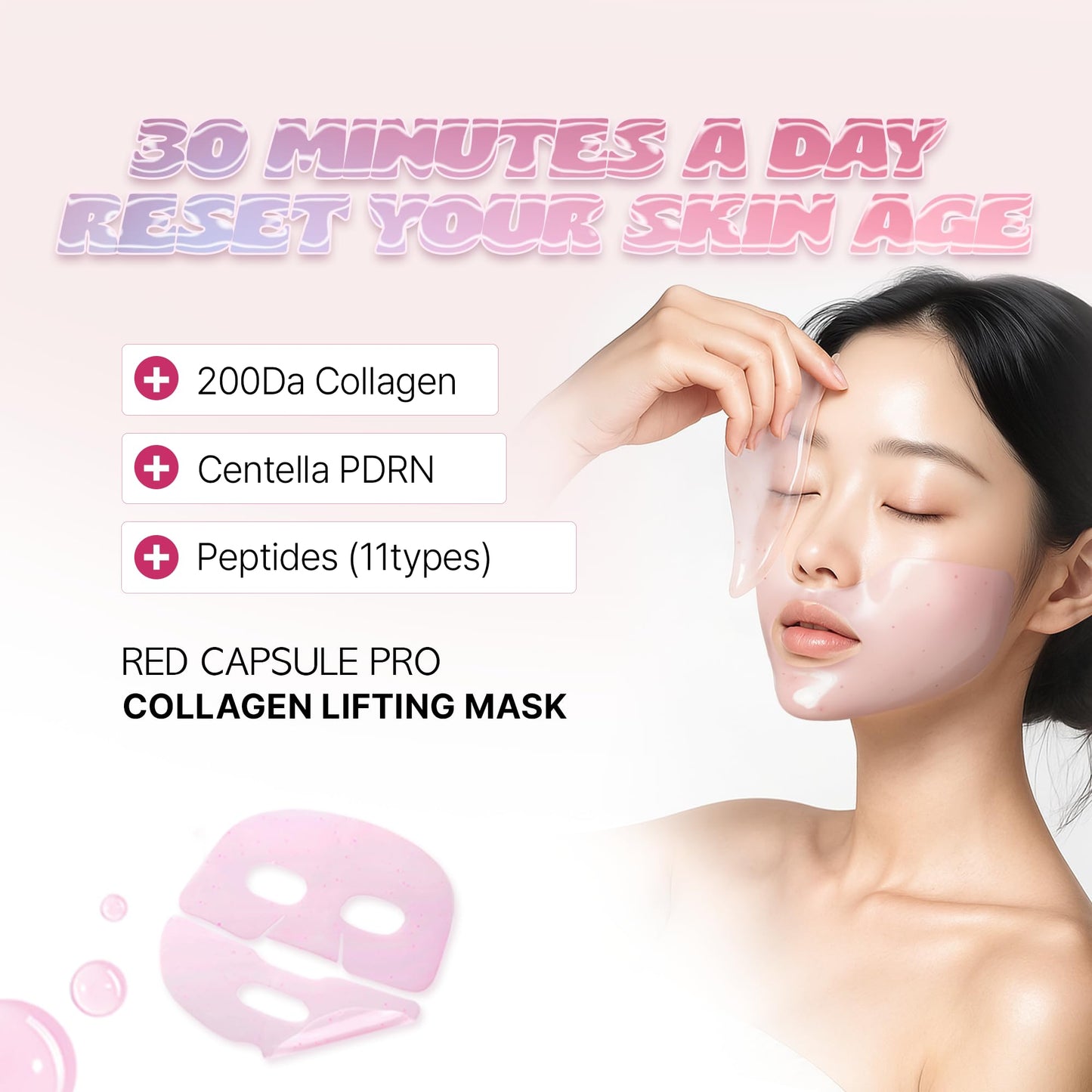 APOTHE RejuveGlow Peptide Collagen PDRN Lifting Mask - Instant Hydration, Pore Tightening & Wrinkle Care | Cooling Soothing Anti-Aging Sheet Mask for Sensitive Skin