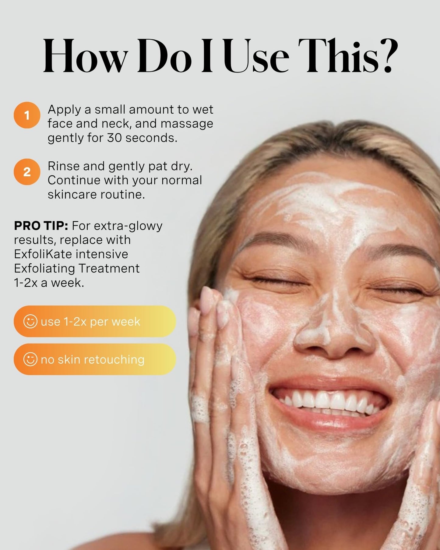 Kate Somerville ExfoliKate Cleanser – Daily Exfoliating Foaming Face Wash, Clinically Formulated Glycolic Acid and Lactic Acid Gentle Facial Scrub, Travel-Size, 1.7 Fl Oz