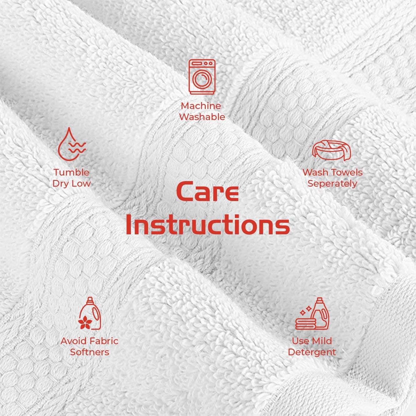 RIVERSIDE 12-Pack Premium 100% Cotton White Face Towels for Bathroom [12x12] - Reusable Luxury Face Wash Cloths for Showering - 550 GSM Super Soft & Absorbent Washcloths for Body, Spa & Gym