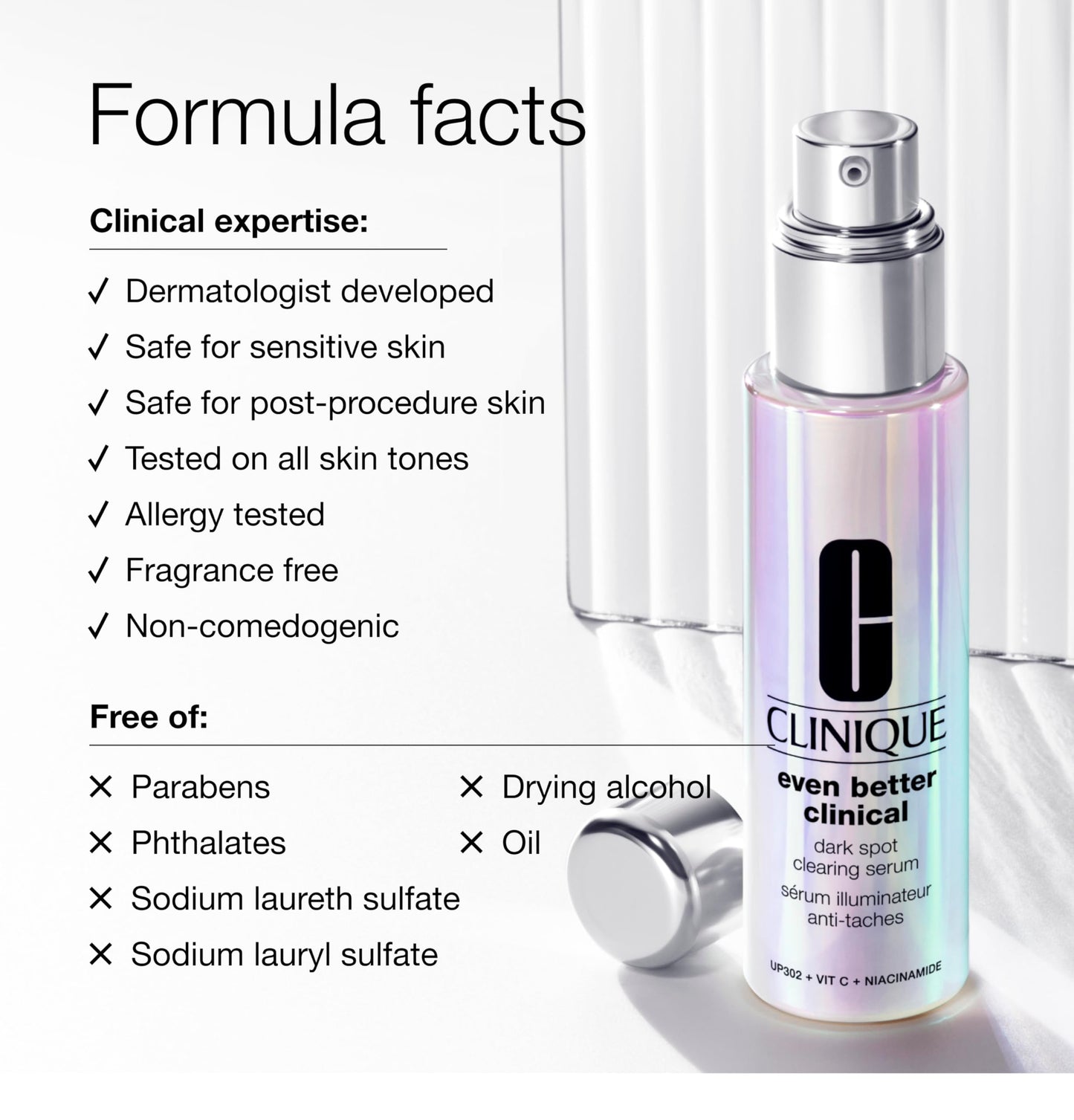 Clinique Even Better Clinical Dark Spot Clearing Vitamin C Face Serum For All Skin Types | Brightening + Soothing, 2.5 Fl Oz