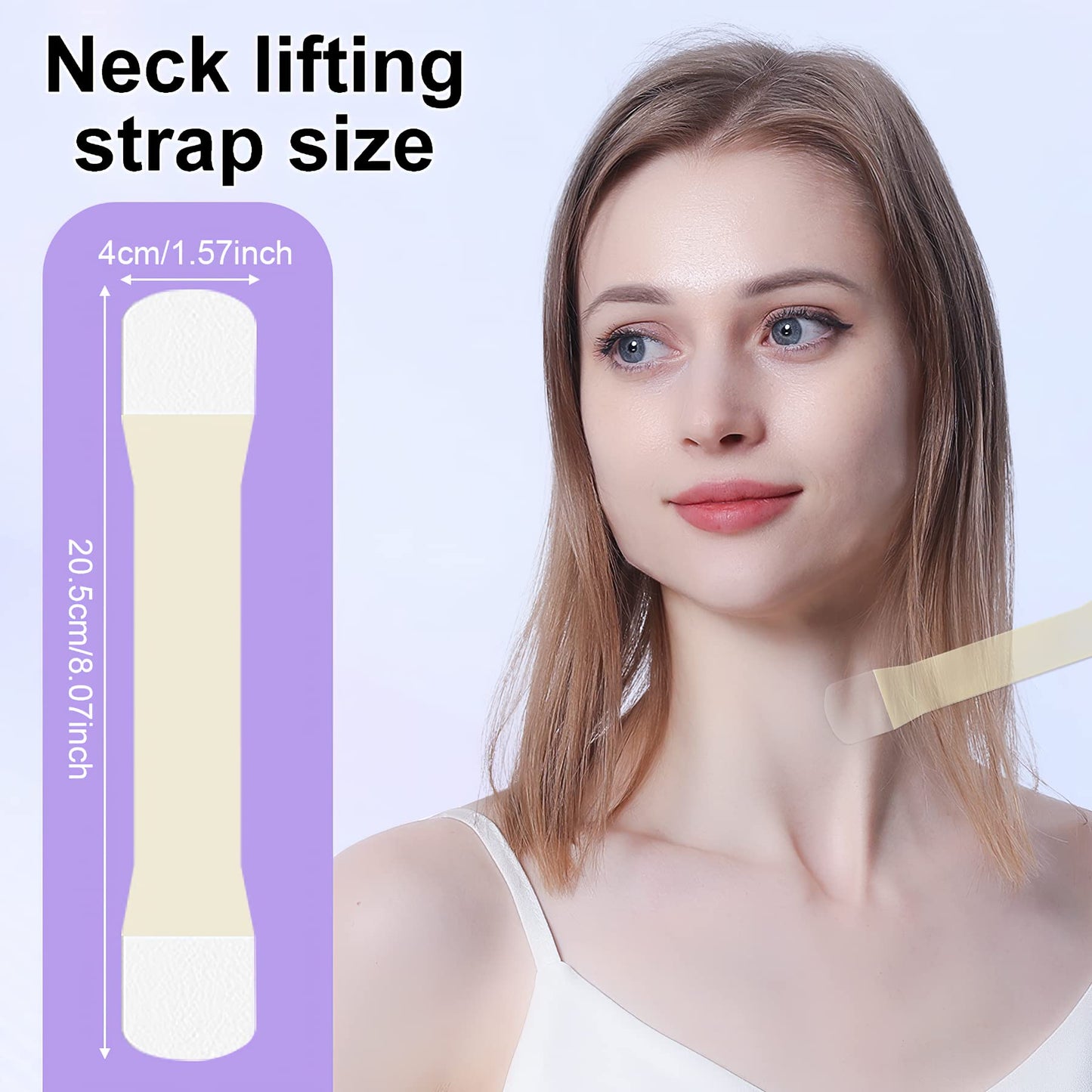 Neck Lift Tapes, Face Neck Lifting Sticker, Neck lift Patch Tool for Women Skin Care(4pcs neck bands, 20pcs replace tapes)
