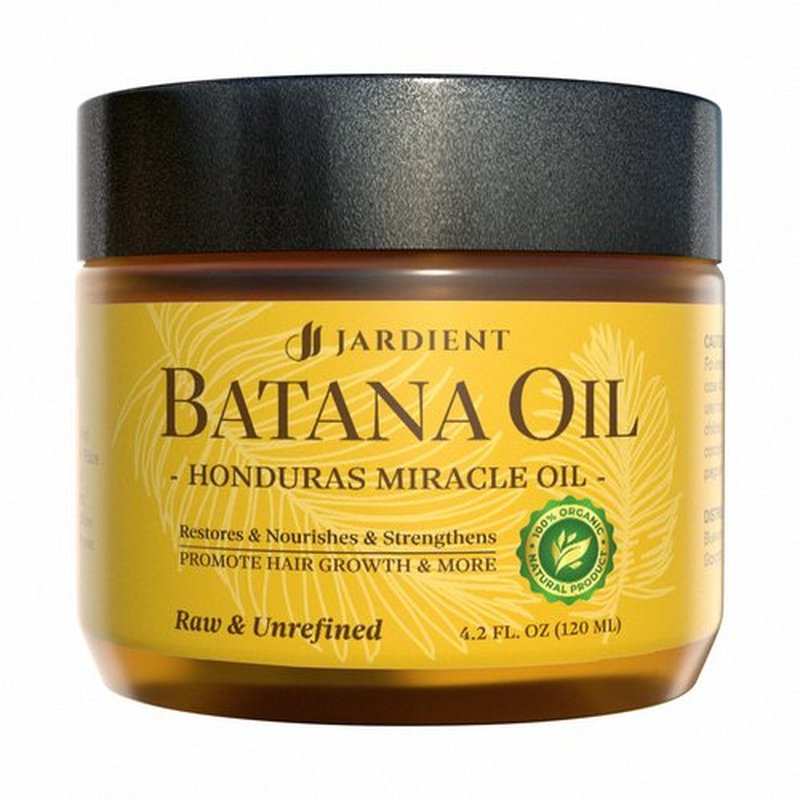 Jardient Raw Batana Oil for Hair Growth: Dr Sebi Organic Batana Oil from Honduras - 100% Pure & Natural - Promotes Thicker & Stronger Hair for Men & Women (4.2 OZ)