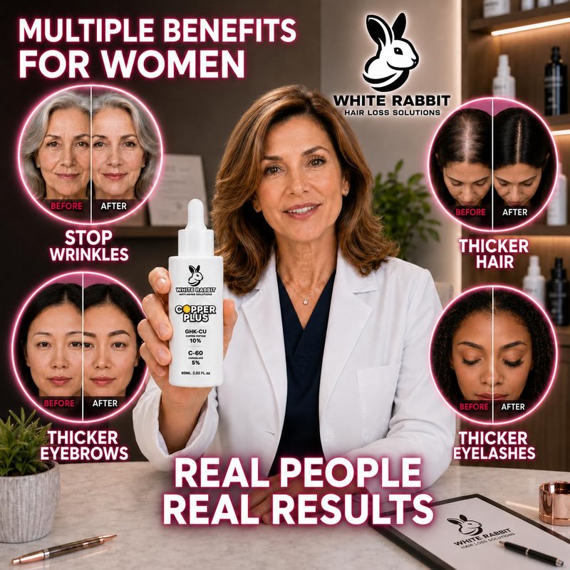 Copper Peptides Serum - GHK-CU 10% Extra Strength with Carbon-60 | Anti-Wrinkle & Hair Growth - XL Glass Bottle