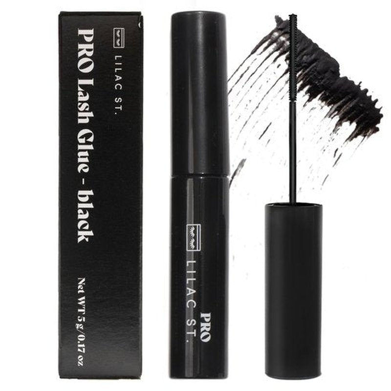 Lilac St - PRO Lash Glue (Black) - Lash Cluster Glue - Quick Dry Formula - Mini Mascara Wand Applicator - Strong & Flexible Hold - Waterproof - Sensitive Eyes Safe - Cruelty Free, Vegan, Women Founded