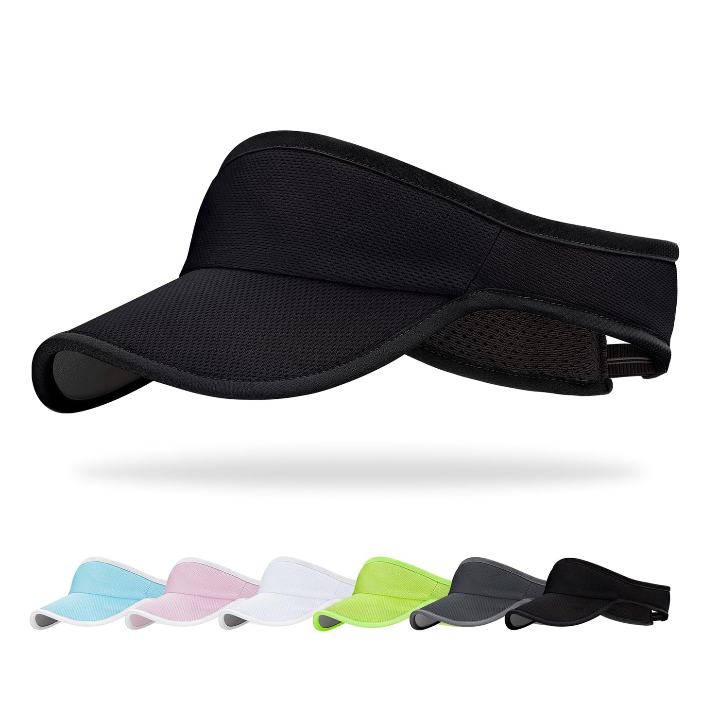 Trodalo Sports Sun Visor for Women Men Lightweight Packable Soft Quick-Dry Visor Hat for Running, Tennis, Golf