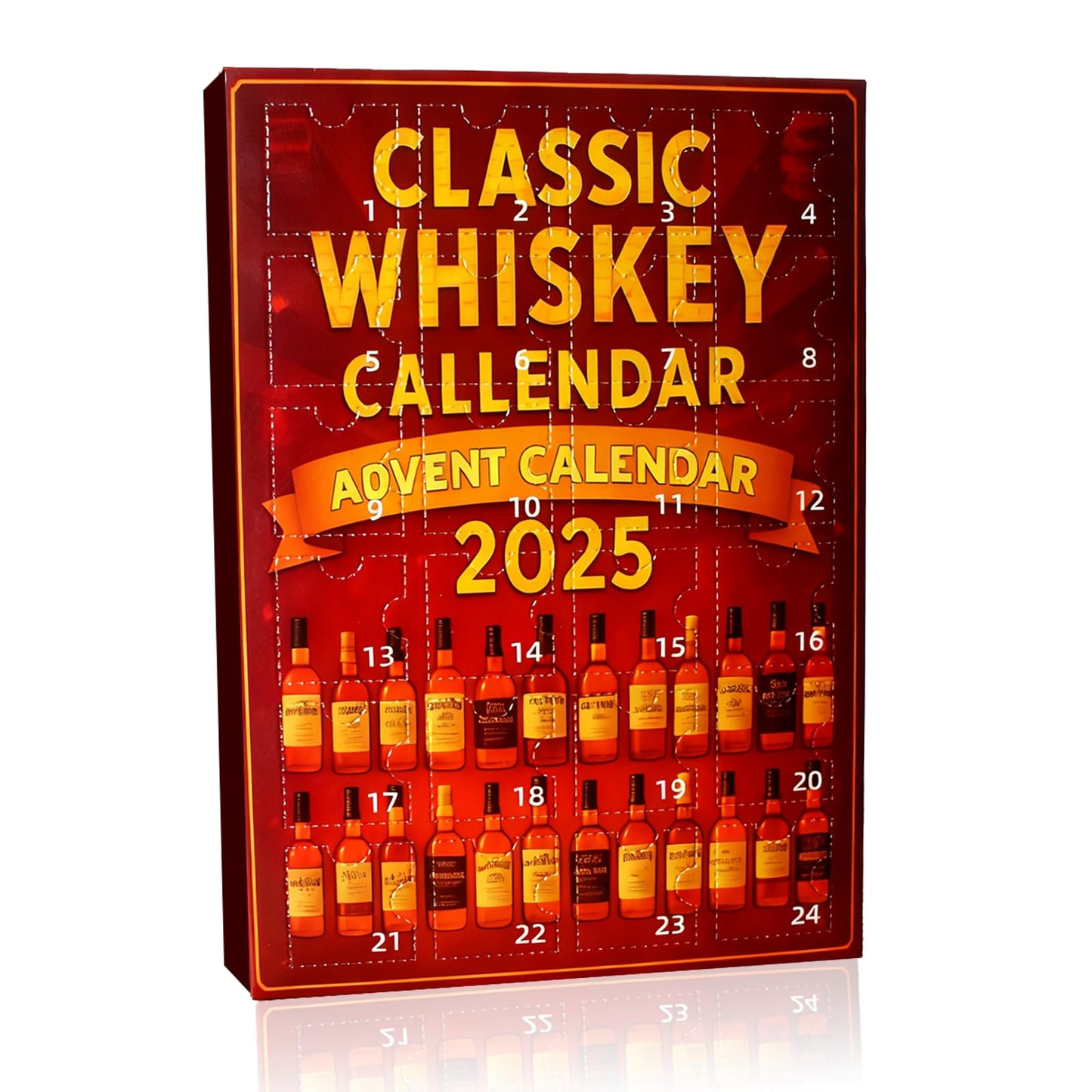 Whiskey Advent Calendar,24-Day Whiskey-Themed Countdown A Daily Tasting Journey Through the World Flavors of Whiskey (Brown)
