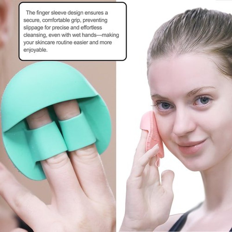 INNERNEED Soft Handheld Silicone Facial Cleansing Brush, Mild Anti-Slip Face Exfoliating and Massage Scrubber Pad, Gentle Exfoliating, Removing Blackhead, Massaging (Pack of 3)