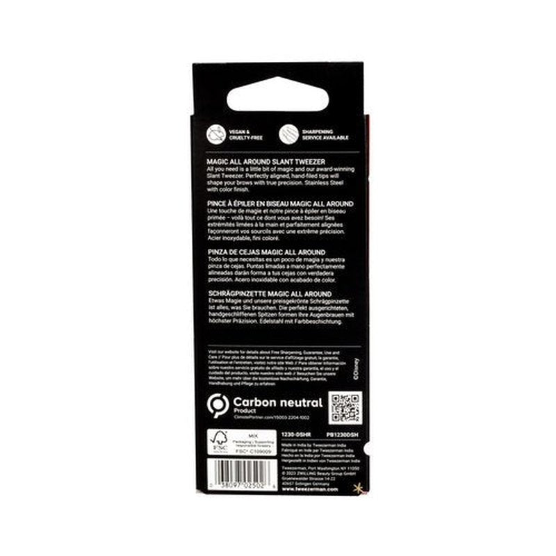 Tweezerman Magic All Around Slant Tweezer - Eyebrow Tweezers for Women and Men