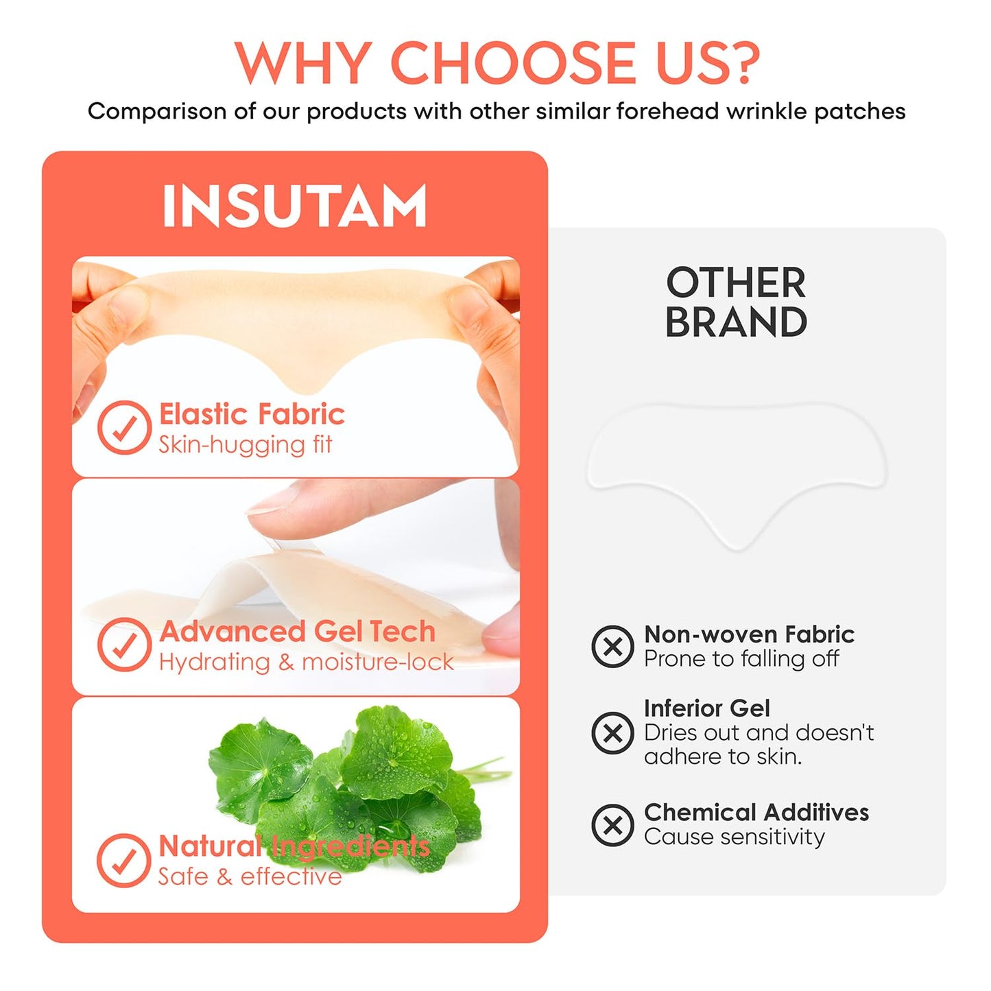 Insutam Forehead Wrinkle Patches for Anti-wrinkles: Overnight Face Wrinkles Patches to Lift Smile Lines for Women (ROSE GOLD)