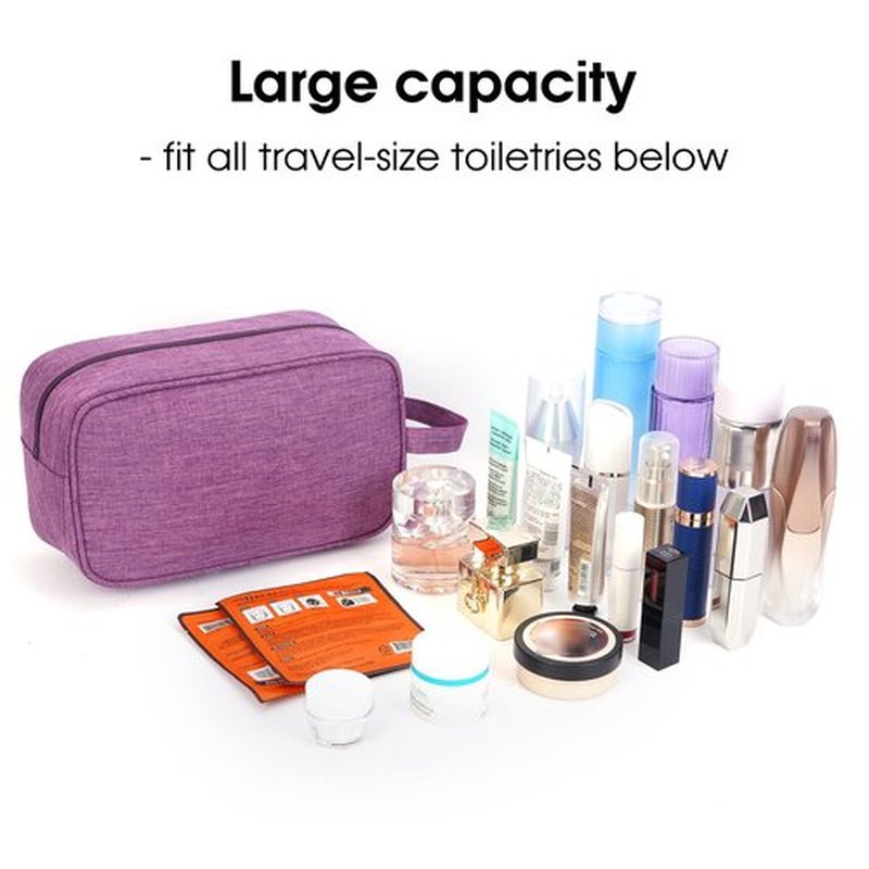 Narwey Travel Toiletry Bag for Women Traveling Dopp Kit Makeup Bag Organizer for Toiletries Accessories Cosmetics (Dark Purple)