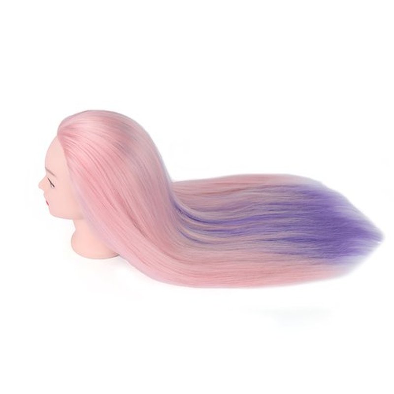 Stancia 24’’-26’’ Doll Head for Hair Styling, Mannequin Head for Practicing Braiding, Synthetic Fiber Hair, Hair Styling Mannequin Head with Hair, Manikin Cosmetology Doll Head (Table Clamp Included)