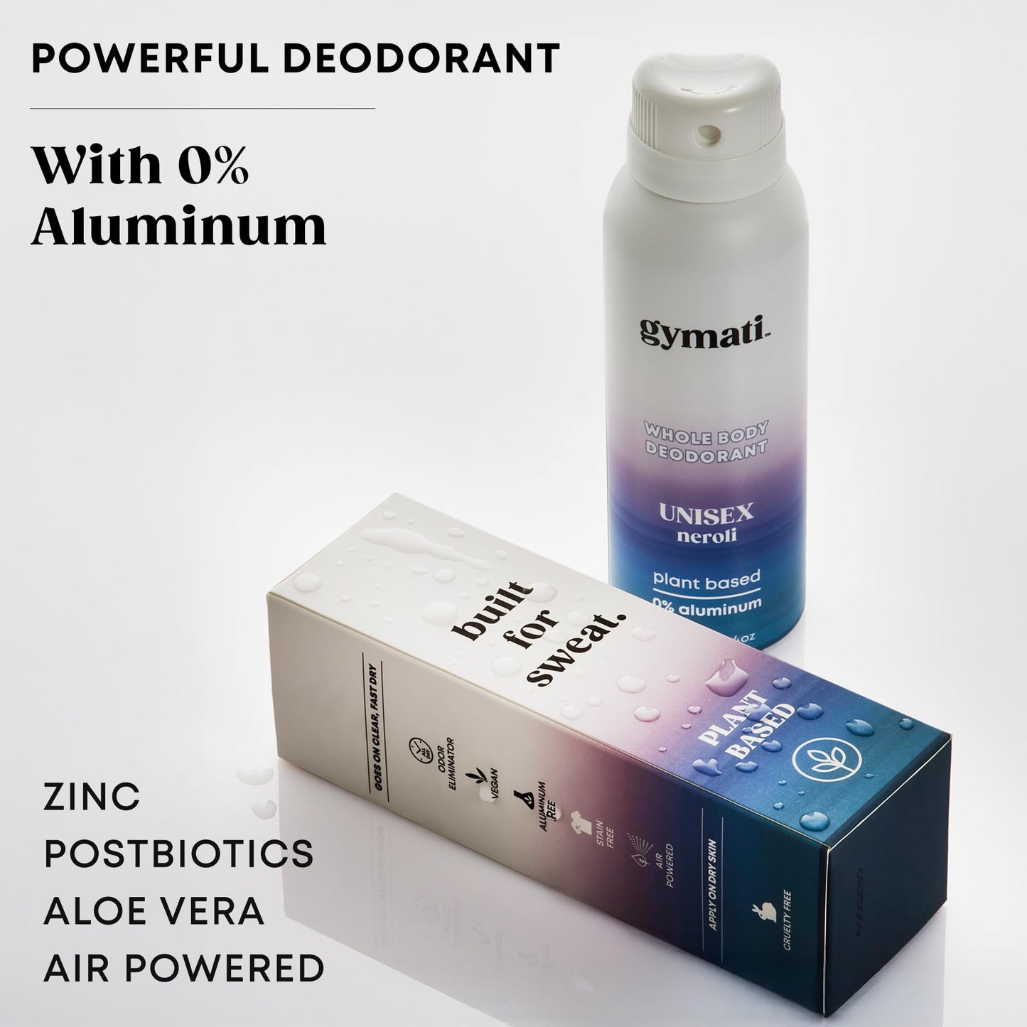 Gymati Natural Deodorant Body Spray – Aluminum-Free, Plant-Based Blend with Aloe & Zinc, Long-Lasting Odor Protection, Luxury-Inspired Scent for Men & Women