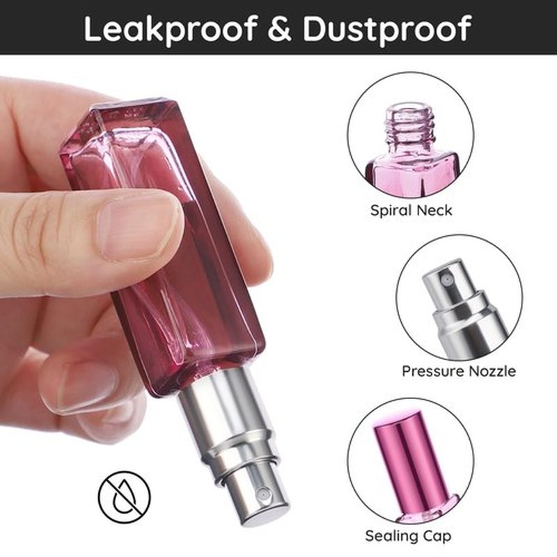 Segbeauty 10 Packs Glass Perfume Bottles, 10ML Empty Refillable Travel Perfume Atomizer, Small Perfume Spray Bottle Portable Glass Fine Mist Sprayer Scent Pump Bottles Sample Container for Fragrance