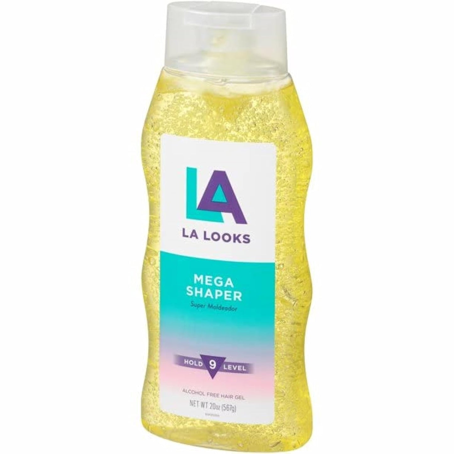 La Looks Gel #9 Mega Mega 20 Ounce (Yellow) (591ml) (6 Pack)
