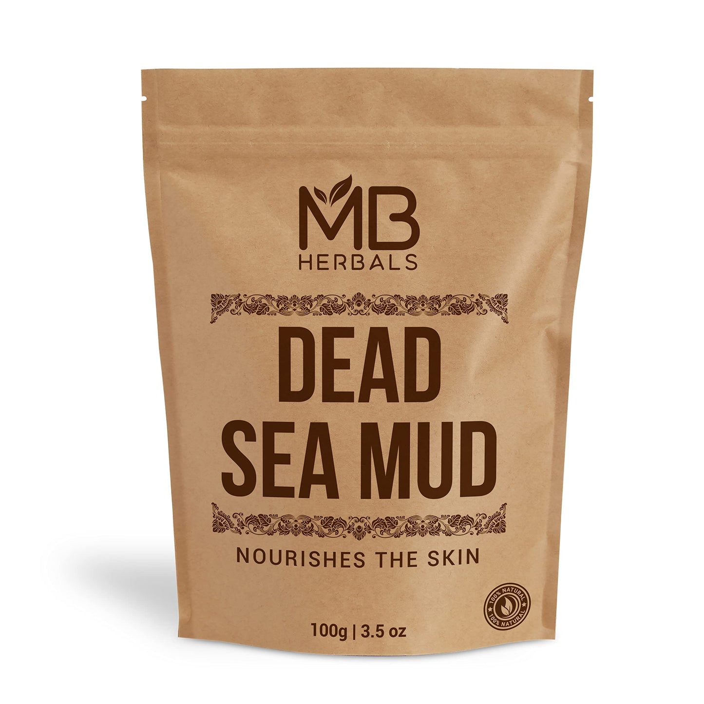 MB Herbals Dead Sea Mud 3.5 oz / 100 Gram | Nourishes Exfoliates Softens & Detoxify the Skin | DRY CLAY POWDER | External Use Only