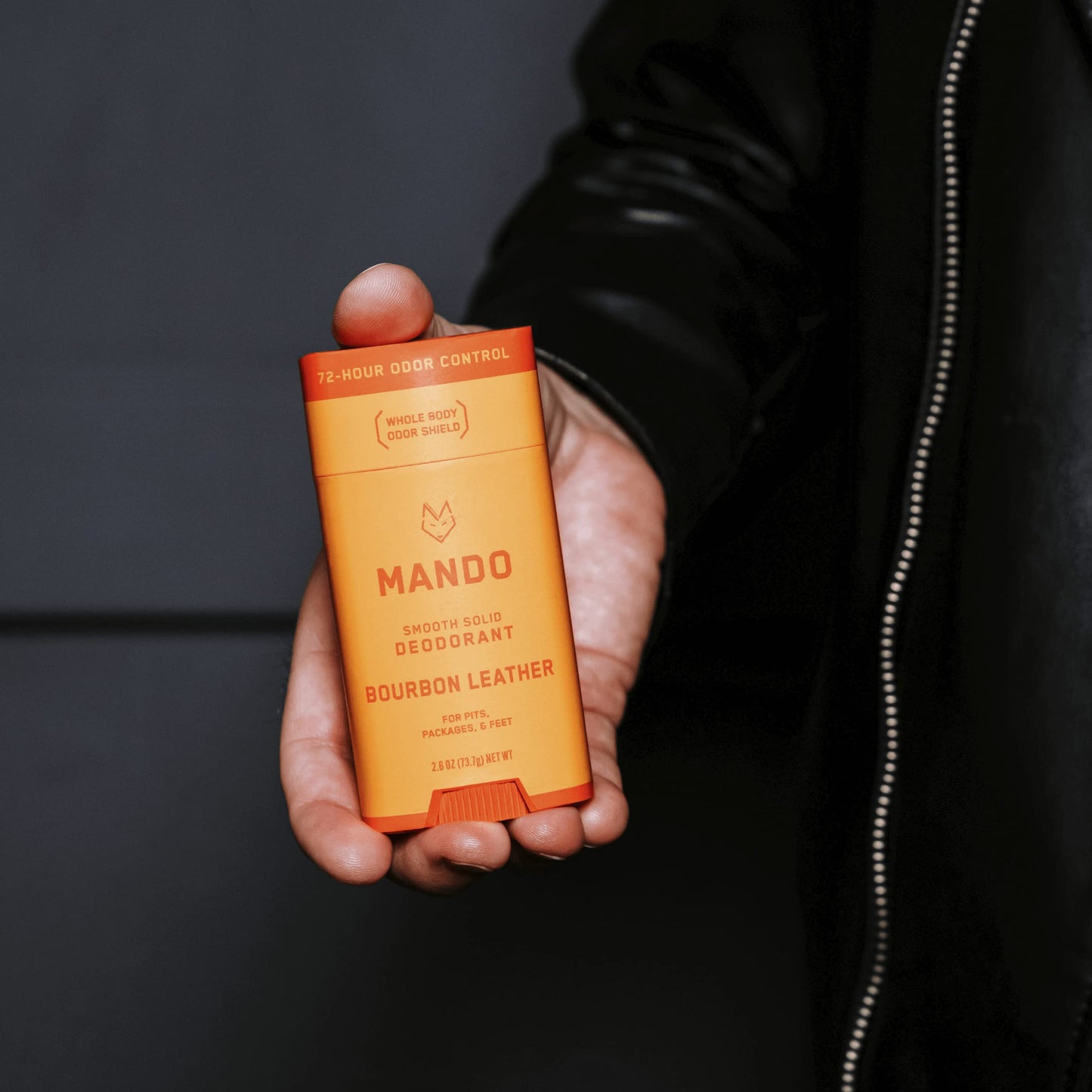 Mando Bourbon Leather Body Deodorant - 72 Hour Odor Control, Aluminum Free, Baking Soda Free - 3.0 Oz Tube and 2.6 Oz Solid Stick