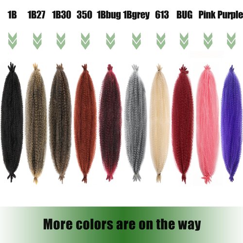 VCEOW Dark Brown Springy Afro Twist Hair 16 inch 6 packs 4# Pre-Separated Kinky Marley Twist Braiding Hair Pre-fluffed Synthetic Wrapping Hair for Distressed Faux Butterfly Locs Spring Twist