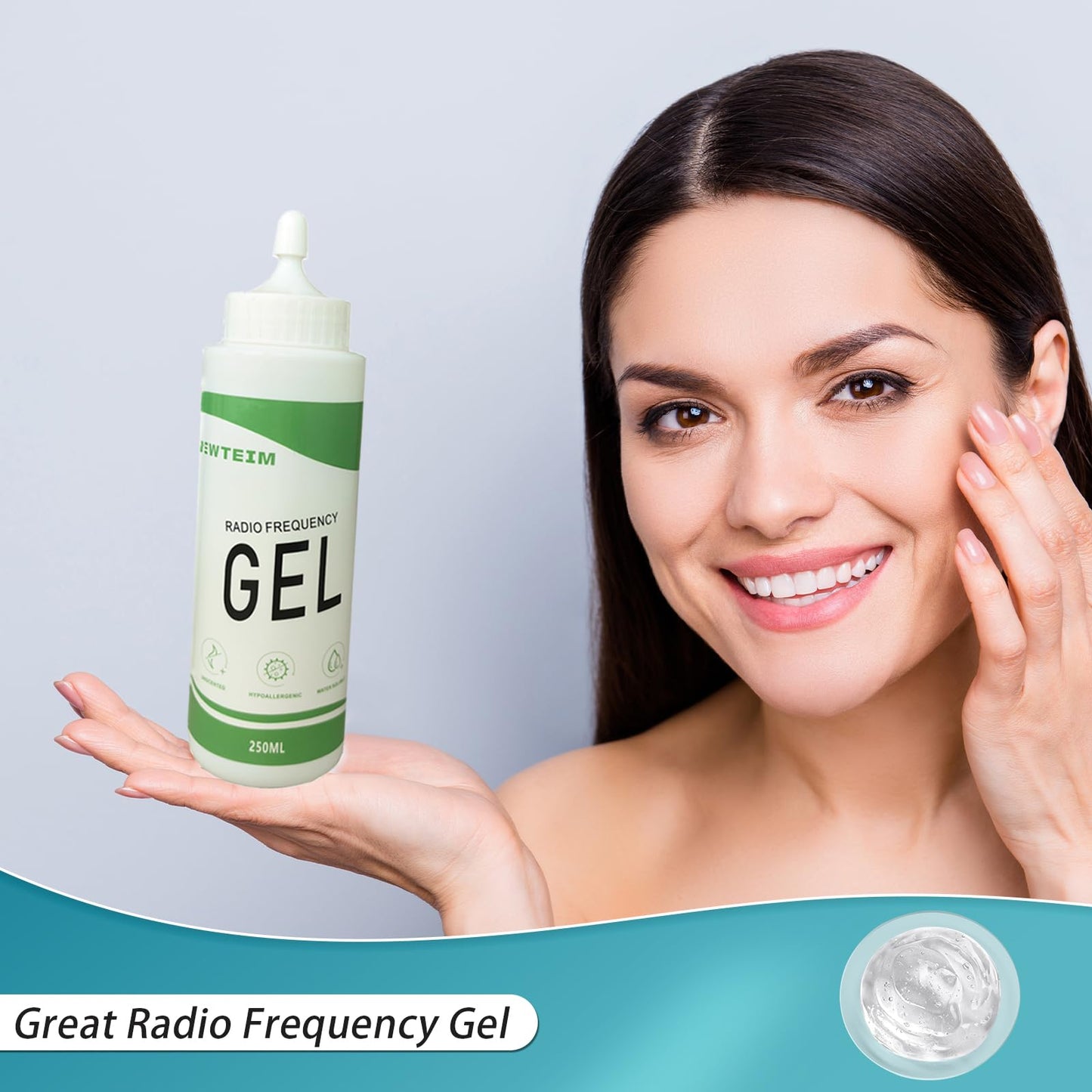 BEWTEIM Hydrating Radio Frequency Gel for Facial Body Skin Care Machine, Microcurrent Conductive Gel for Body Sculpting