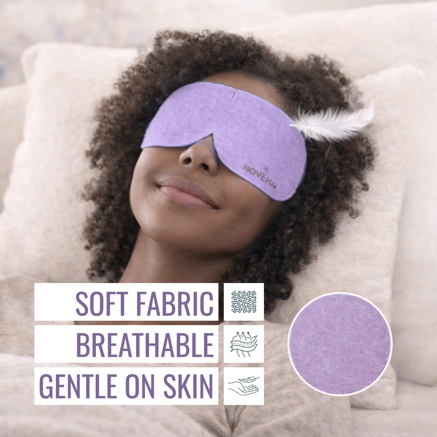 NOVEHA Lavender Self Heating Steam Eye Mask for Dry Eyes 30PCs Air-Activated Steam Eye Mask Warm Compress for Ease Daily Strain, Eye Relaxation, Travel & Spa Use, Soothing Moist Heat for Stressed Eyes