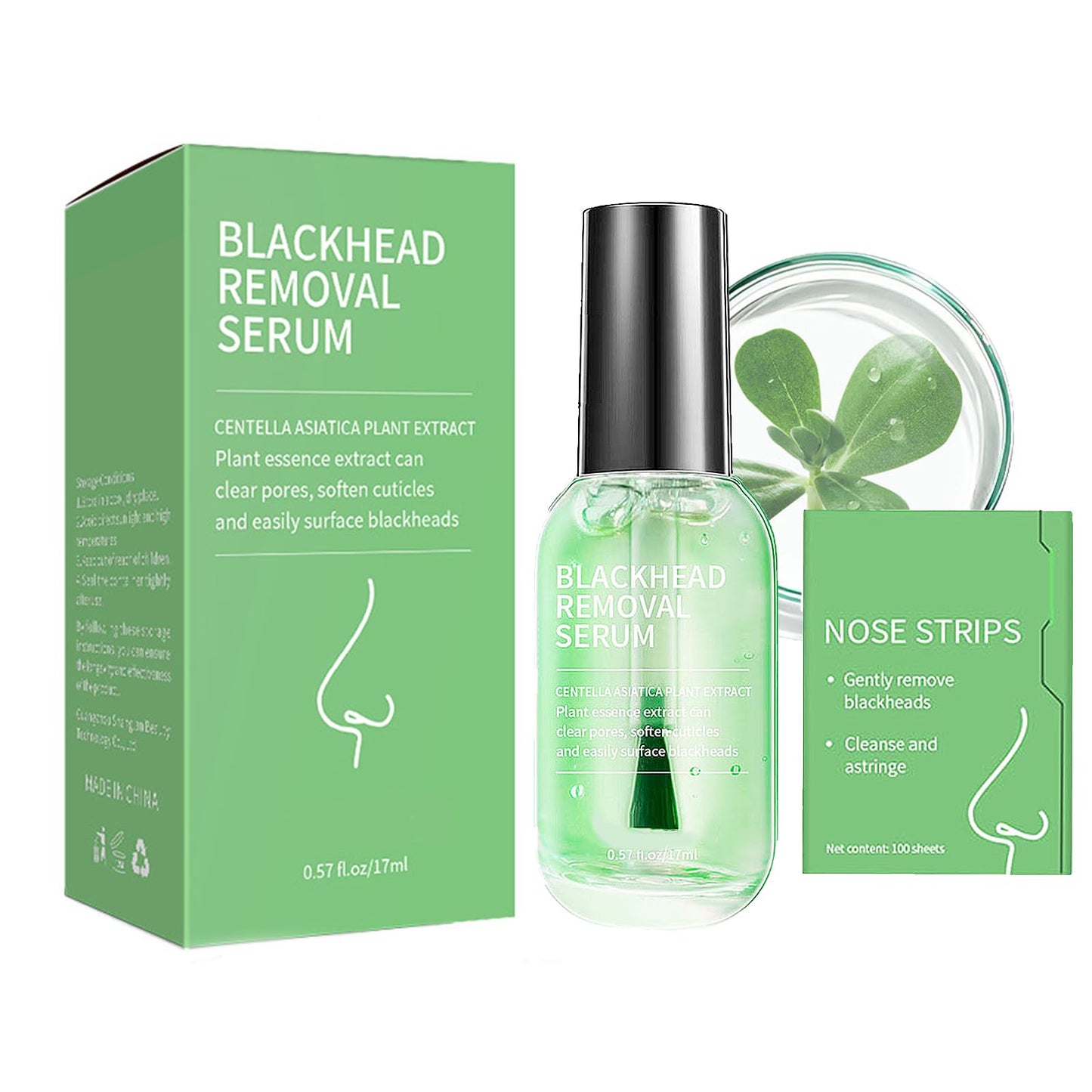 Blackhead Remover Mask, 100 Pcs Blackhead Remover Mask Peel Off Nose Strips Blackhead Remover Witch Hazel Extract 2 in 1 Blackhead Mask for Nose, Chins, Forehead & Face Grandma Mothers Day Gift