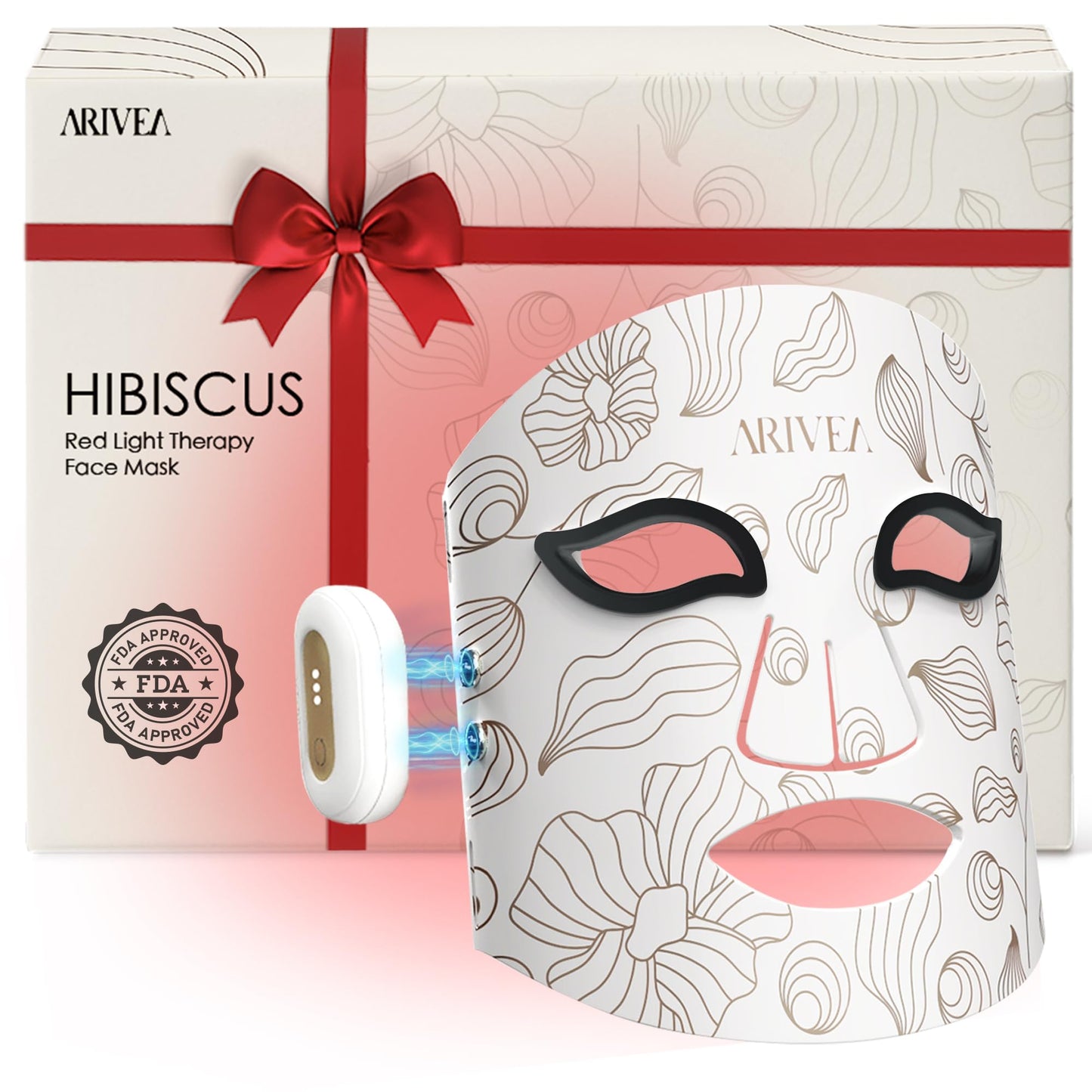 ARIVEA Red Light Therapy Mask for Face, 850nm NIR, Red, Blue Light 3 Modes