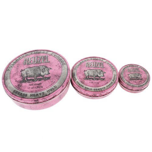 REUZEL Pink Pomade Grease, Heavy Hold, 12 oz.