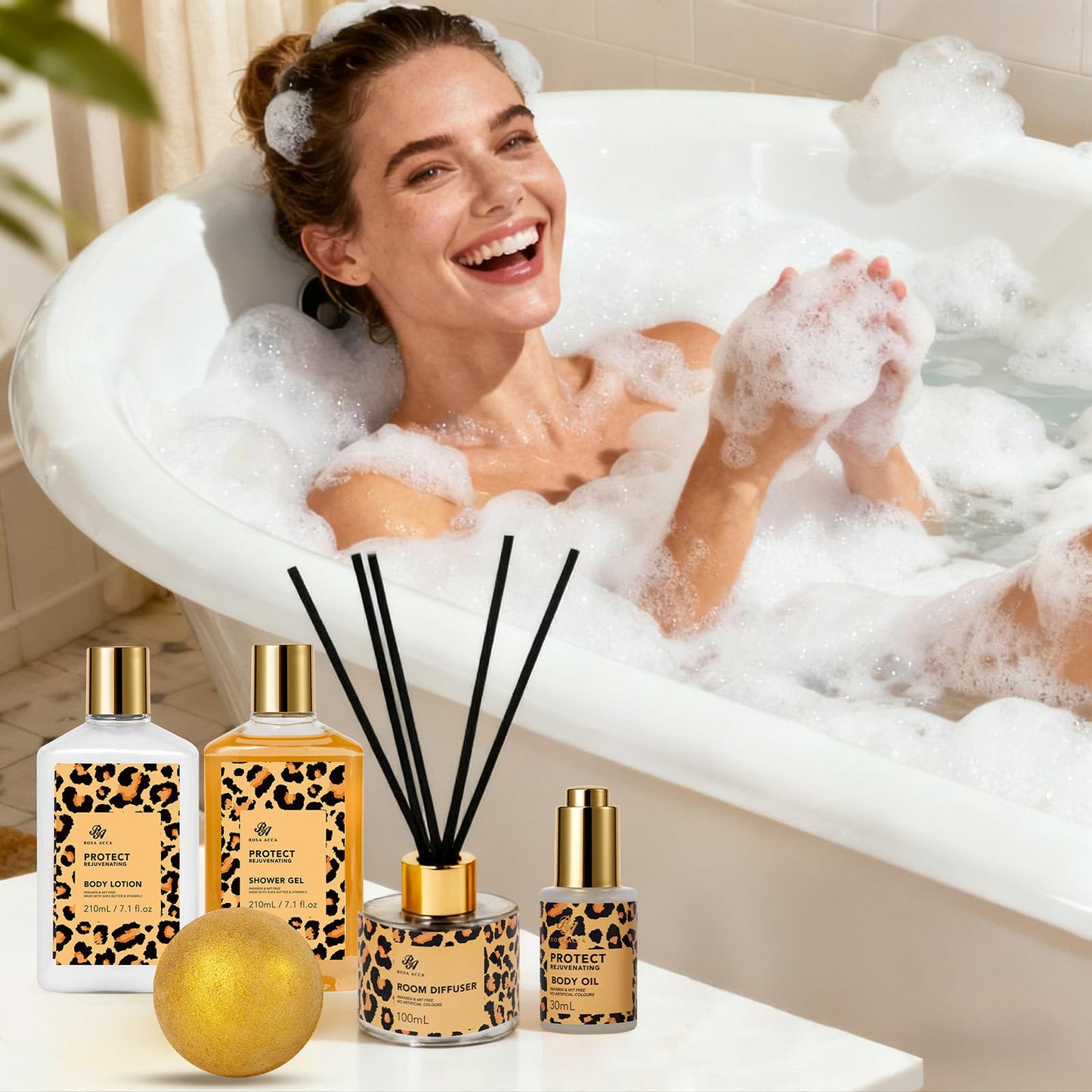 35 Pcs Mothers Day Gifts for Mom, Honey & Almond Bath & Body Gift Basket for Women, Face Skin Care Kit, Home Spa Basket Gift Set, Self-Care Gift Kit, Necklace, Birthday, Anniversary,Wife