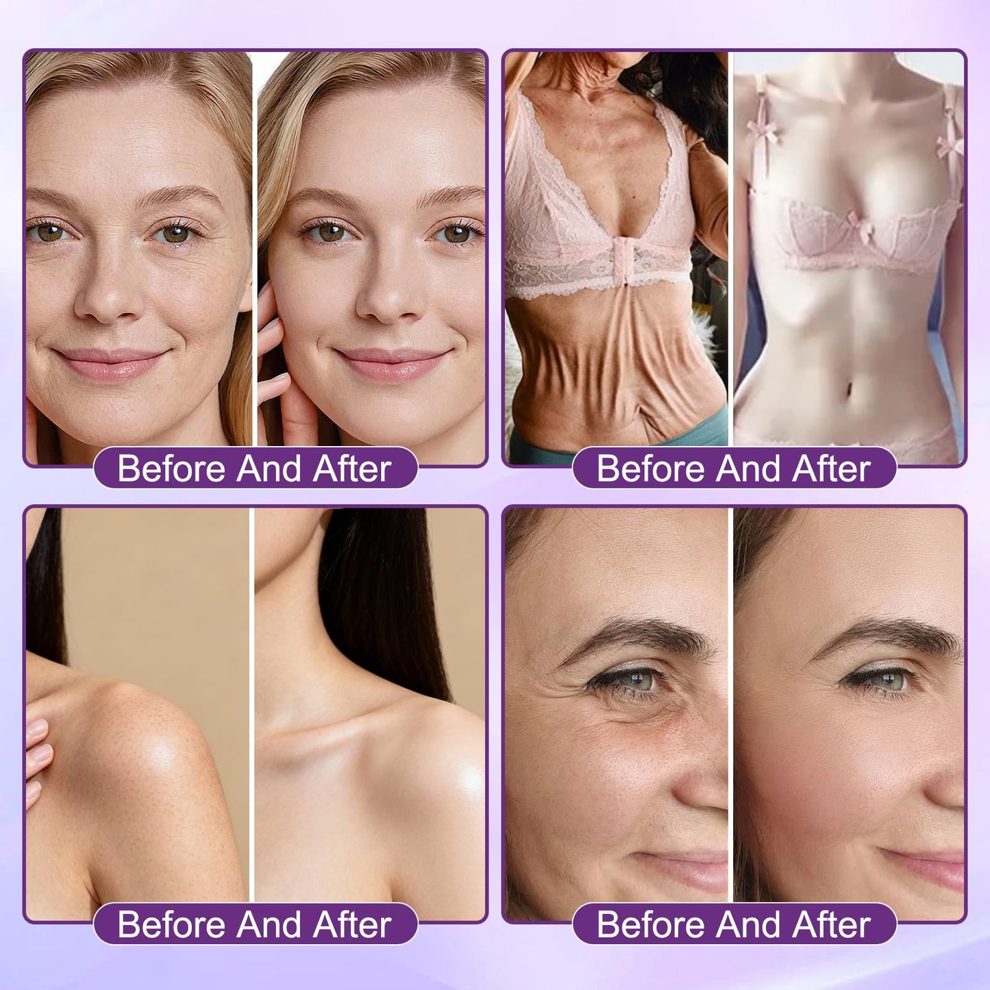 Biotin 10-in-1 Skin Restoration Cream, Natural Collagen Lifting Serum, Deep Moisturizing, Smoothing, for All Skin Types, 2 Count