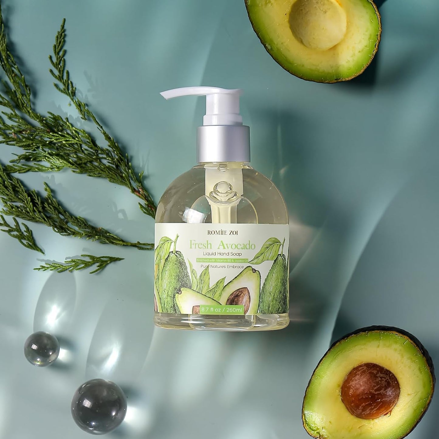 Liquid Hand Soap - Avocado Scent in Elegant Gift Box | 260ml / 8.7 fl. oz