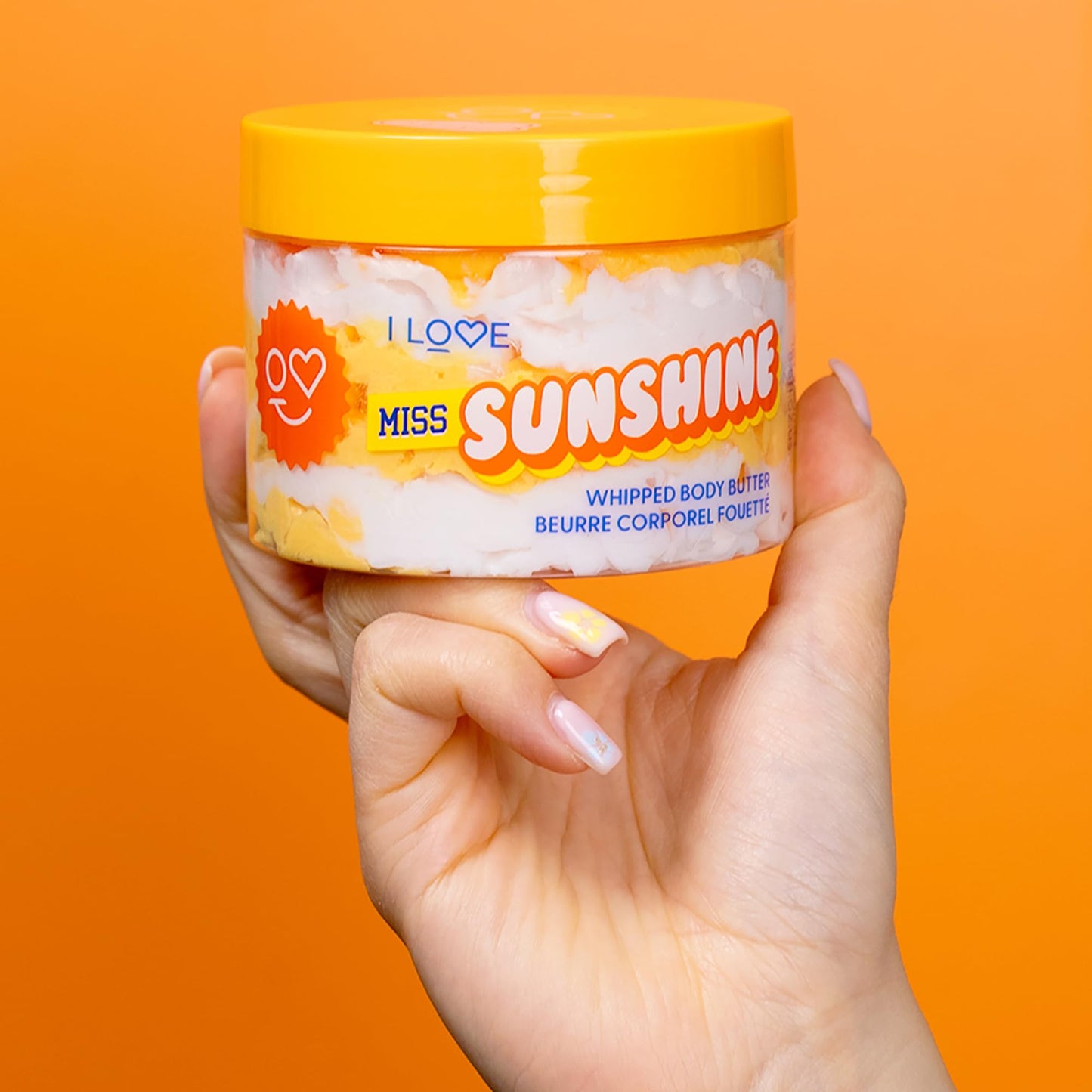 I LOVE Cosmetics Miss Sunshine Whipped Body Butter - Body Moisturizer for Women - Shea and Cocoa Butter, Avocado Oil - Vanilla Caramel Scent - 8.5 oz
