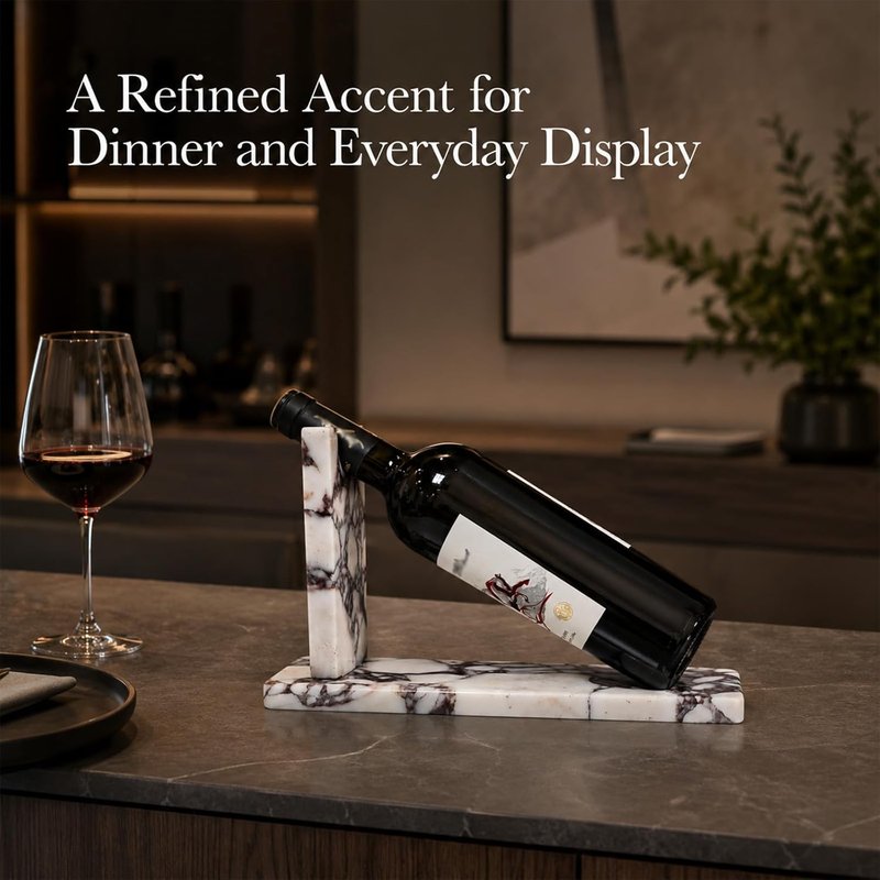 Modern Marble Wine Holder Stand - Elegant Single Bottle Wine Rack for Stylish Home Decor | Perfect Gift for Wine Enthusiasts