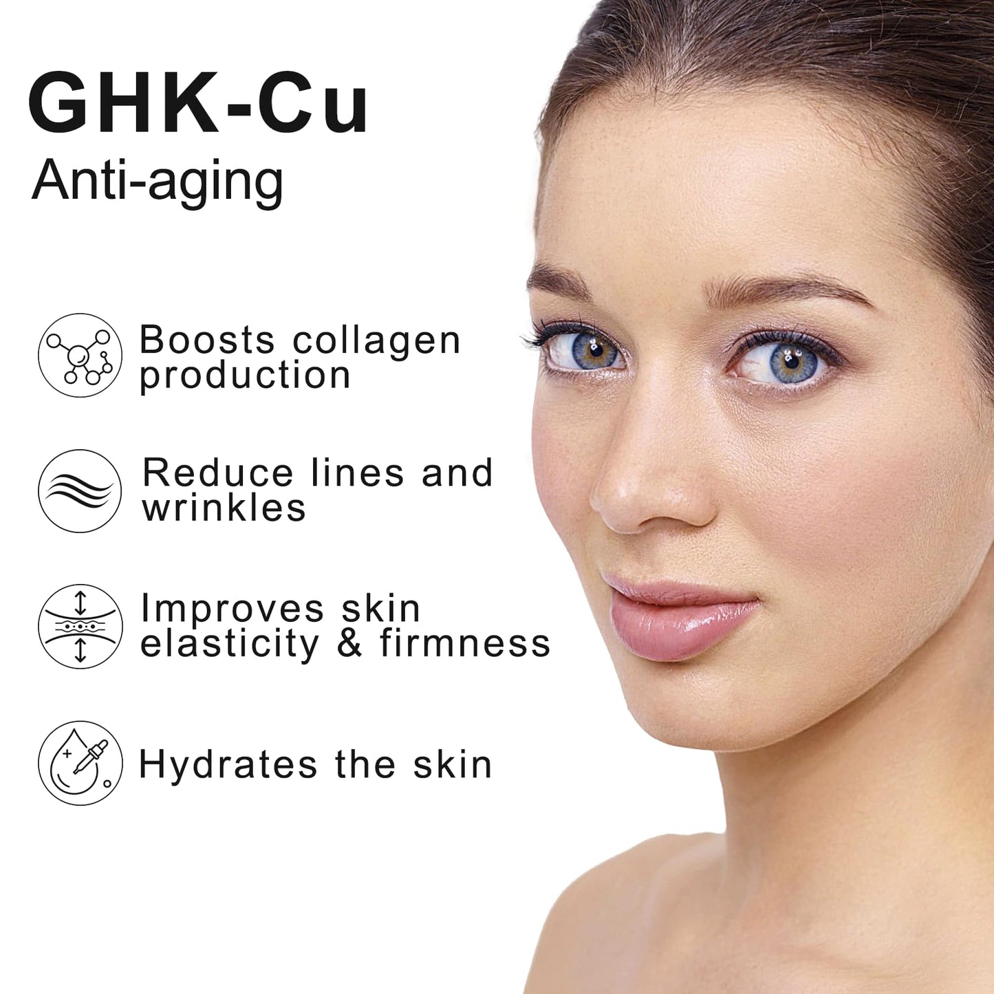 QUBIT GHK-Cu Copper Peptide Face Cream – 4% Peptides Moisturizer for Fine Lines, Wrinkles, Firming, Deep Hydration & Collagen – 2400mg GHK-Cu – for All Skin Types, 30g