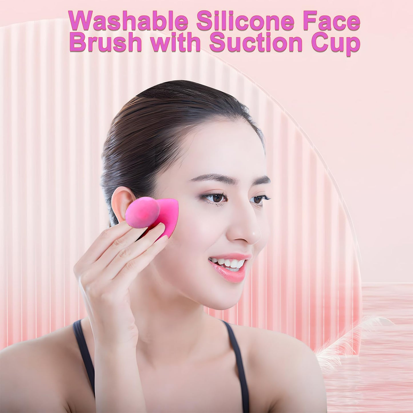 JIELUO Facial Cupping Set Silicone Anti Cellulite Cup Vacuum Suction Massage Cups Facial Cupping Sets Body and Face 7PACK (Rose)