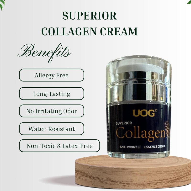 UOG (United One Collagen Complex - Anti-Wrinkle Essence for Face & Neck. Ultimate Firming & Lifting Moisturizer. Day-to-Night Hydrating & Smoothing for All Skin Types. 30ml/1.05oz