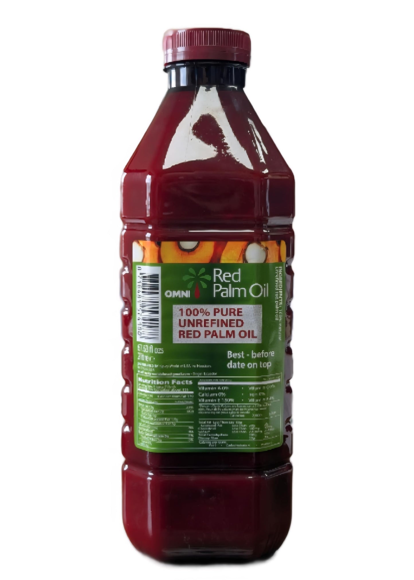 Omni Red Palm Oil 2 Liter (67.63 fl Oz) – Authentic Red Palm Oil – Unrefined, Rich Color & Traditional Flavor – Ideal for African & Caribbean Cooking