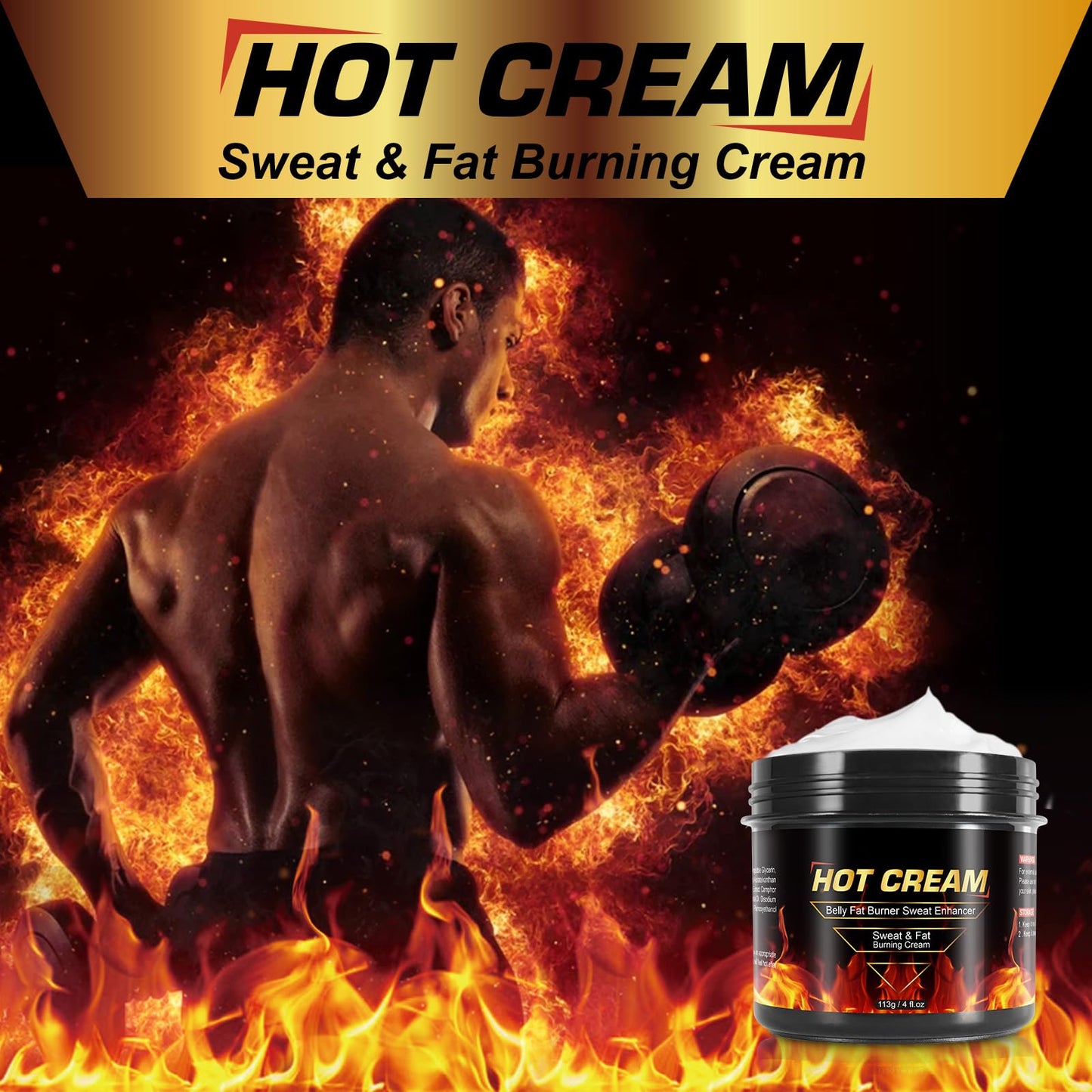 Sweat Cream for Skin, 2 Pack Workout Enhancer Promotes Circulation for Target Areas, Support Muscle Warm-up & Improve Exercise Effect, Skin Tightening and Elasticity, Sweat Cream for Women & Men