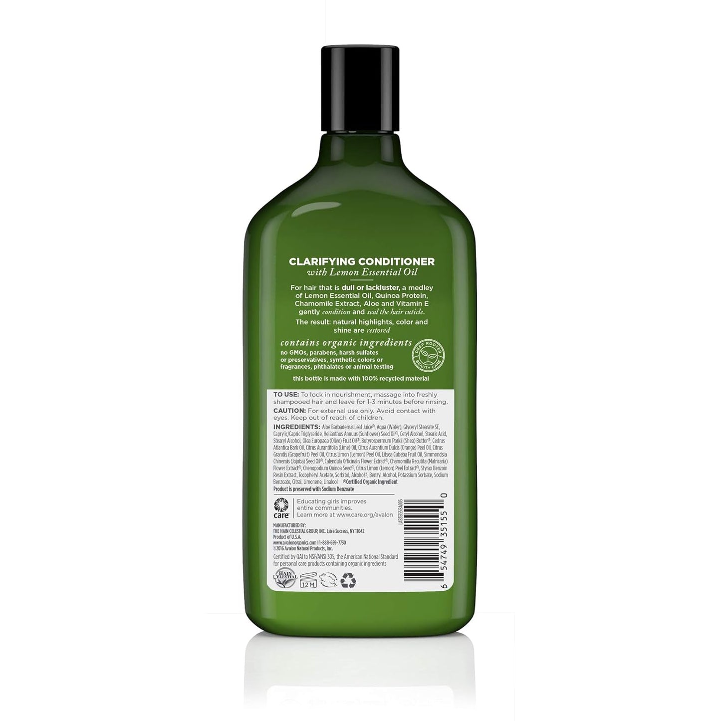 Avalon Organics Clarifying Lemon Conditioner, 11 oz (Pack of 2)