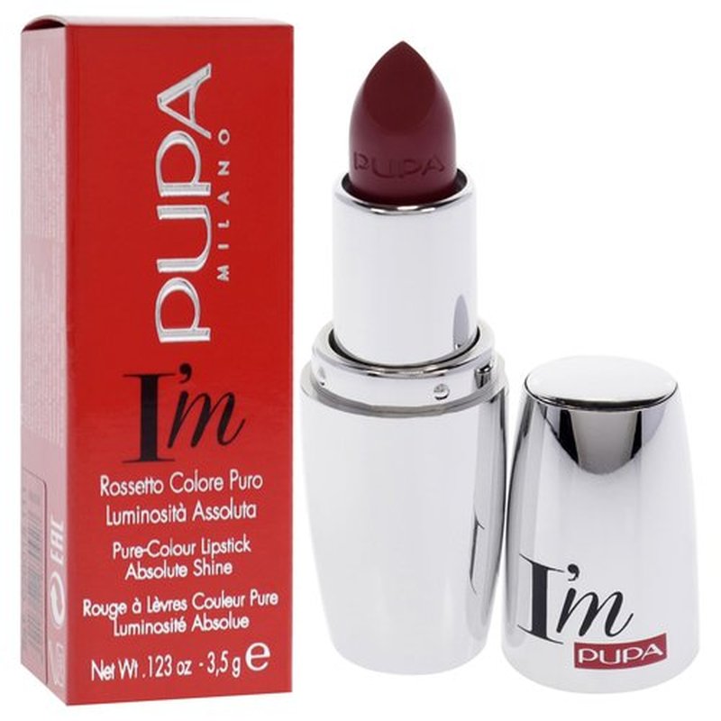 Pupa I Am Pure-Colour Lipstick - 111 Glam Rose Milano for Women - 0.123 oz Lipstick