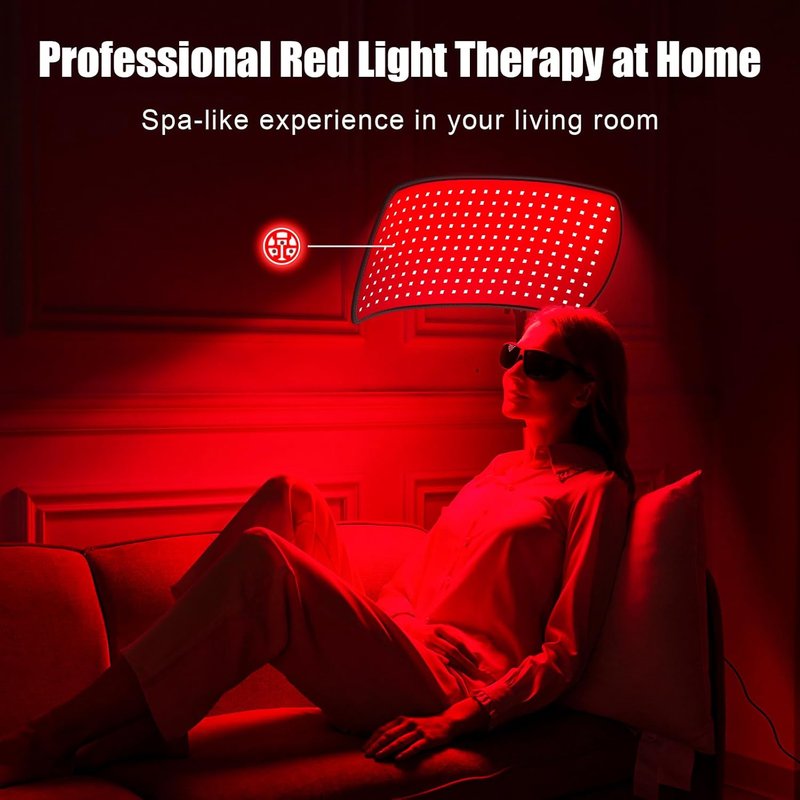 Red Light Therapy Lamp - 10-in-1 Wearable Device with 600 Beads | 660nm & 850nm Infrared for Body & Face