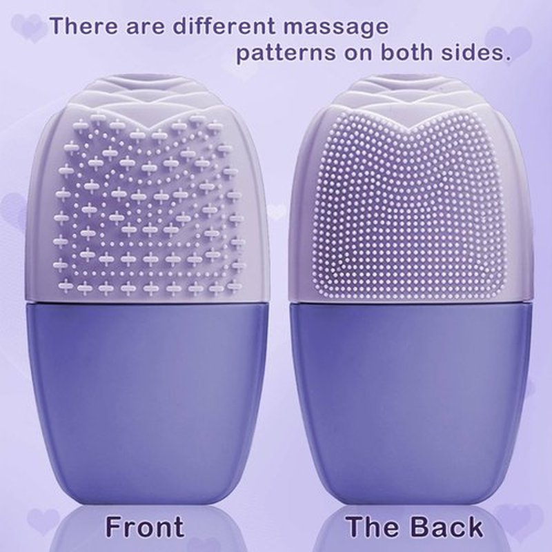 KOGITI Ice Mold for Face, Ice Roller for Face & Eye, Beauty Facial Ice Rollers Ice Holder Mold Face Puffiness Relief Massage Skin Care Tools, Ice Facial Cube (Brush-Purple)