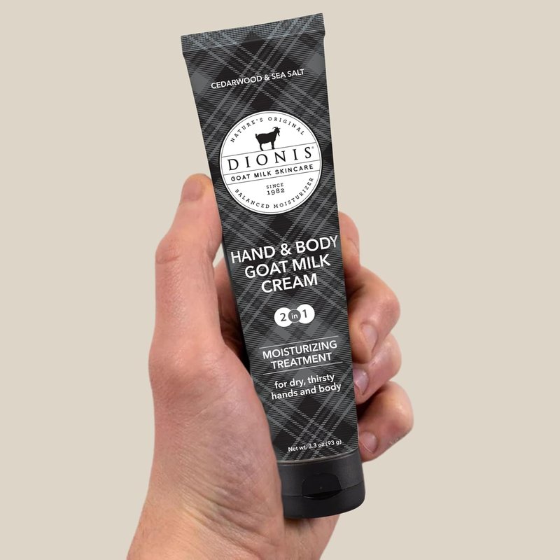 Dionis Goat Milk Shave Butter & Lotion Set | Cedarwood & Sea Salt, 3-Piece Gift Set