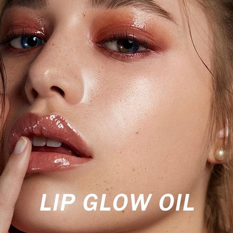 3 colors Big Brush Head Hydrating Lip Glow Oil, Plumping Lip Tint,Tinted Lip Balm Lip Care,Non-Sticky Long Lasting Lip Oil Gloss，Desalination Tender Moisturizing Repair Moisturizing(Set B)