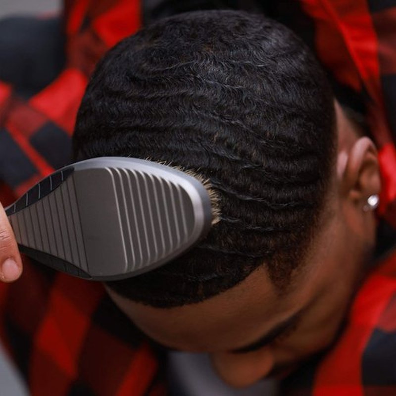 Crown Quality Products MEDIUM Mixed Boar Bristle 360 Sport Wave Brush (Black) Crown 2.0 Hairbrush - The Ultimate 360 Wave Brush