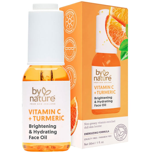 Hydrating Face Oil - Vitamin C, Turmeric & Plant Squalane for Radiant Skin | 1 Fl Oz