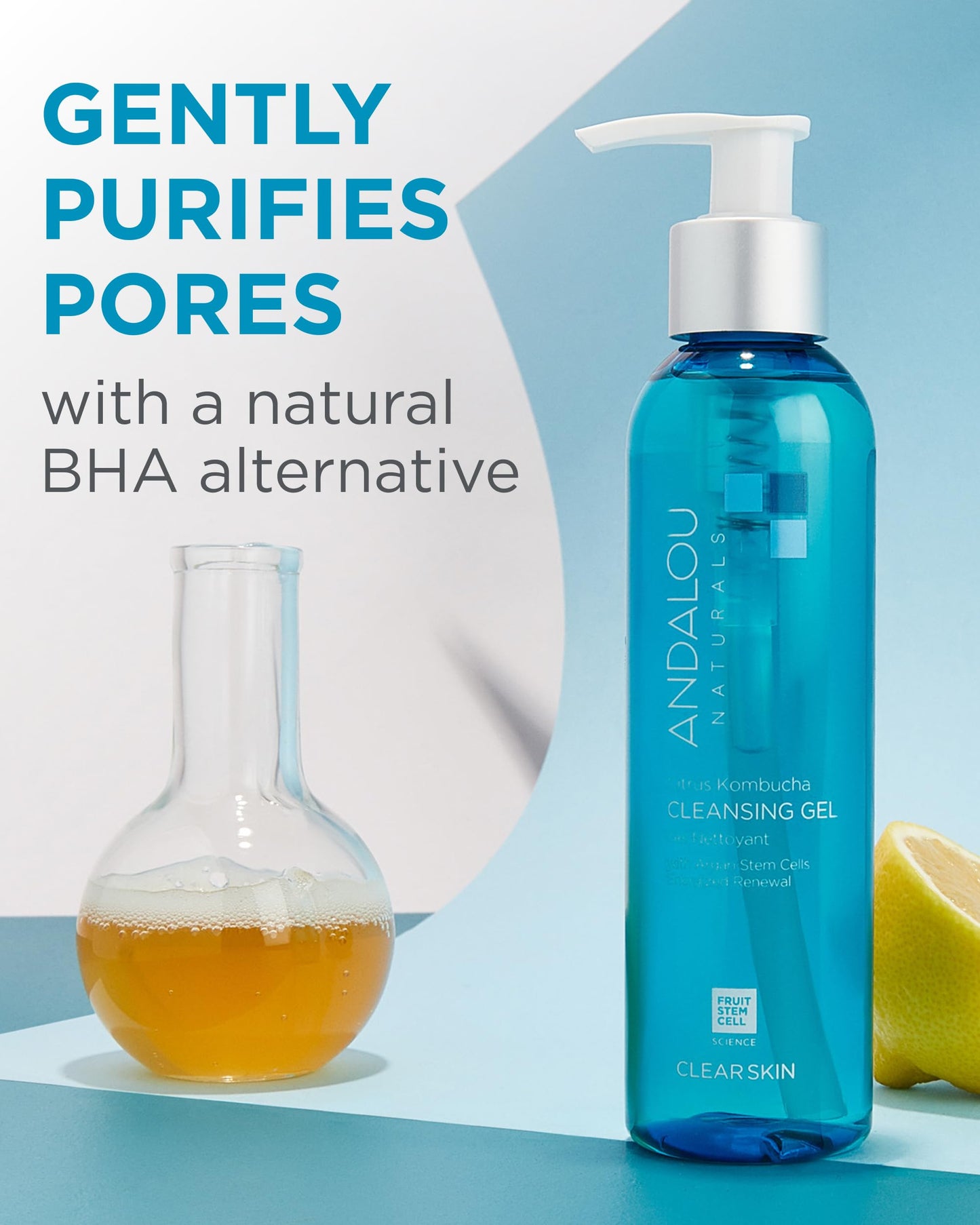 Andalou Naturals Clear Skin Citrus Kombucha Gel Face Cleanser (6 fl oz)