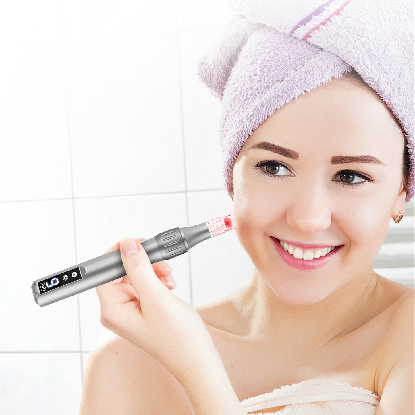 Microneedling pen Microneedle Derma Roller Pen 0.25mm Dermabrasion Roller, Microneedle Roller Derma Roller 0.25mm for Women Men Home Use